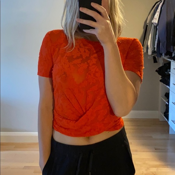 Red Zara Crop Top - Picture 2 of 2